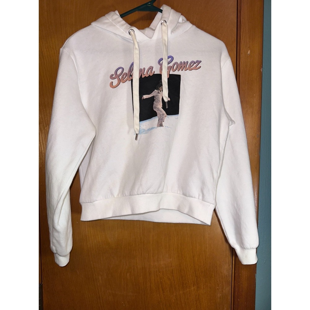 Selena Gomez‎ H&M Sweatshirt Hoodie Womens XS White Long Sleeve
